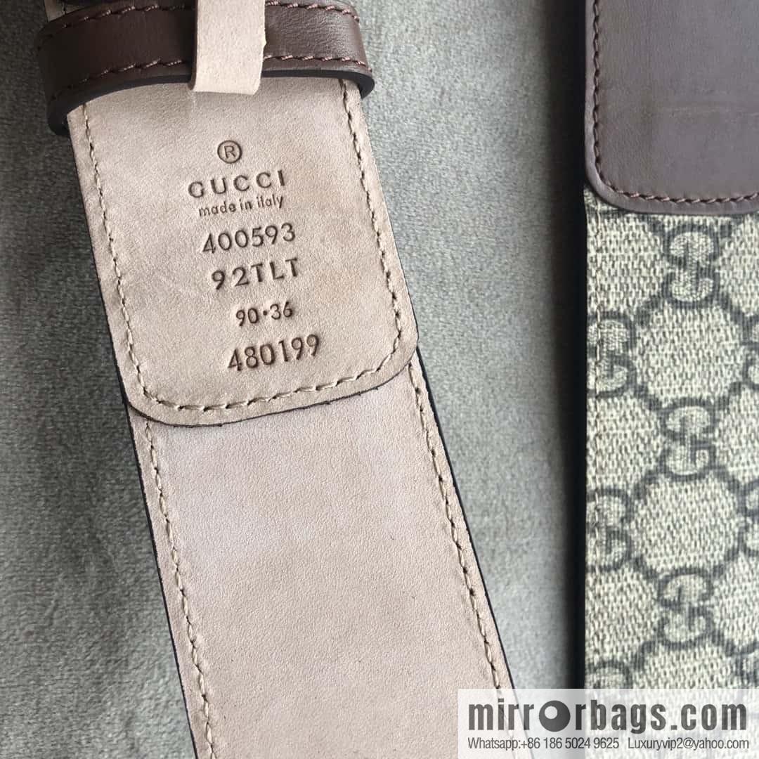 GUCCI Double G letter interwoven pattern 4.0cm belt