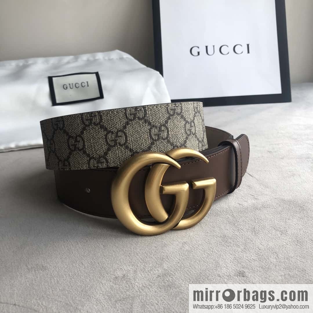 GUCCI Double G letter interwoven pattern 4.0cm belt