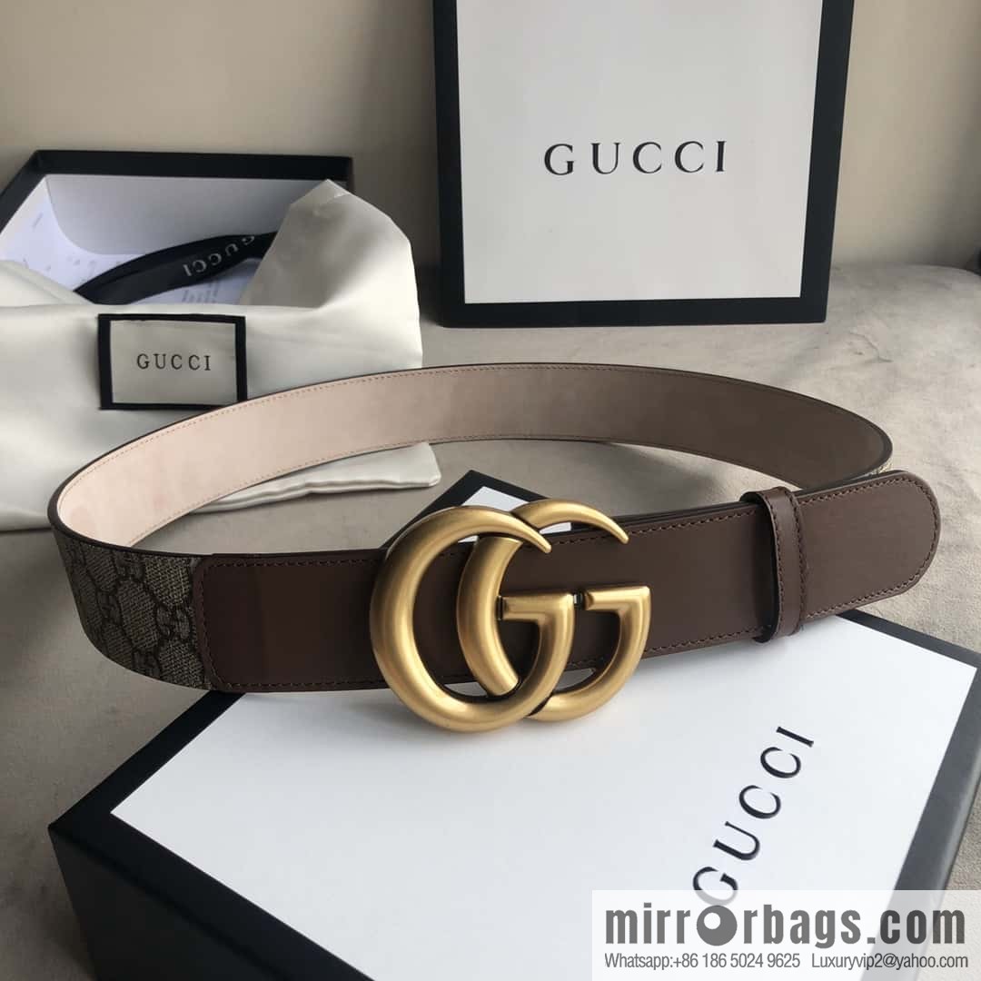 GUCCI Double G letter interwoven pattern 4.0cm belt