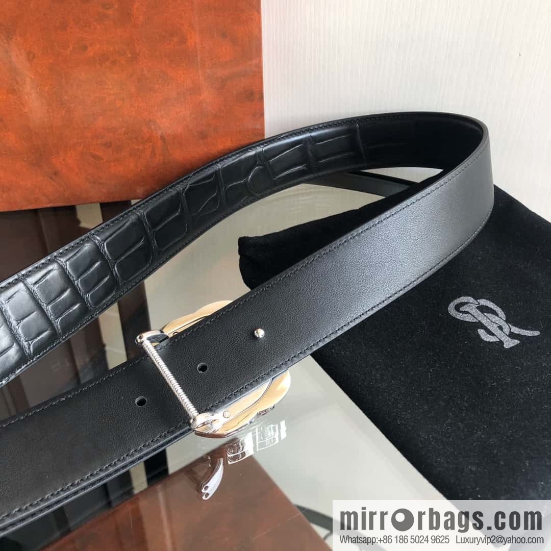 Stefano Ricci Stephen, Eagle Head with Diamond Buckle Inner Buckle 3.5cm Alligator Belt