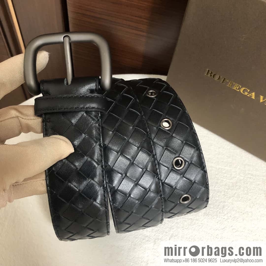 Bottega Veneta Butterfly Replica Luxury Handbag, top layer cowhide woven 3.8cm classic color pin buckle belt