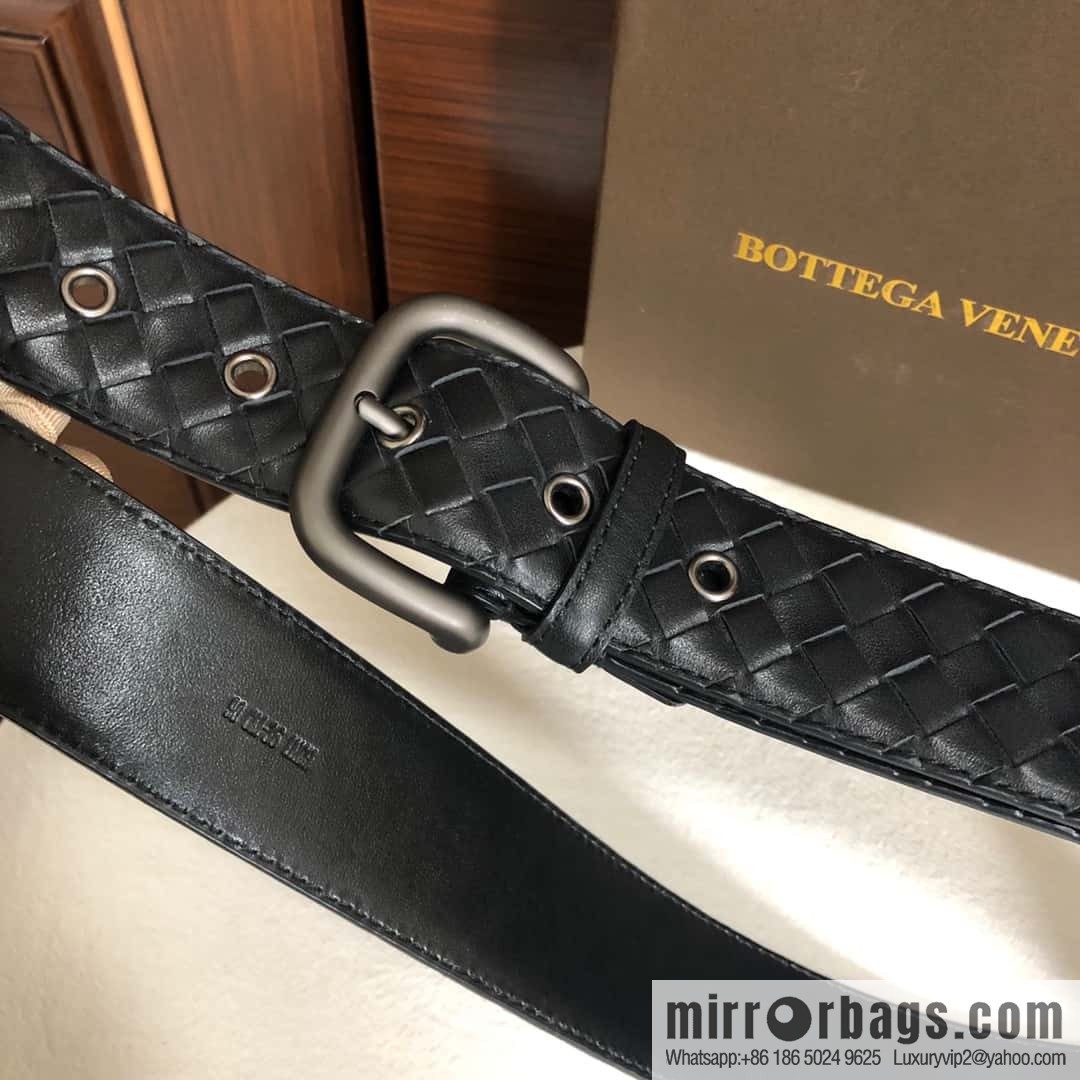Bottega Veneta Butterfly Replica Luxury Handbag, top layer cowhide woven 3.8cm classic color pin buckle belt