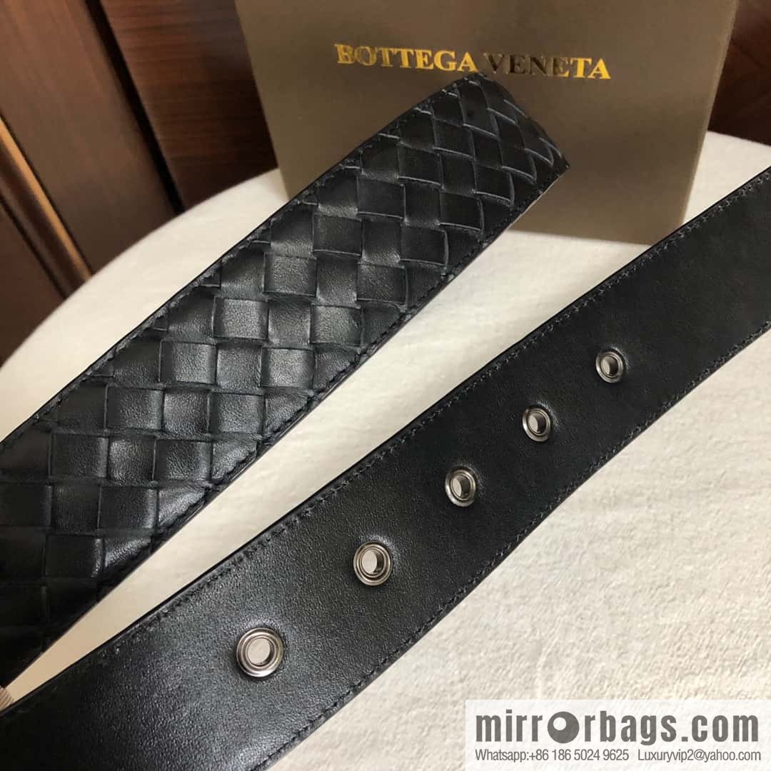 Bottega Veneta Butterfly Replica Luxury Handbag, top layer cowhide woven 3.8cm classic color pin buckle belt