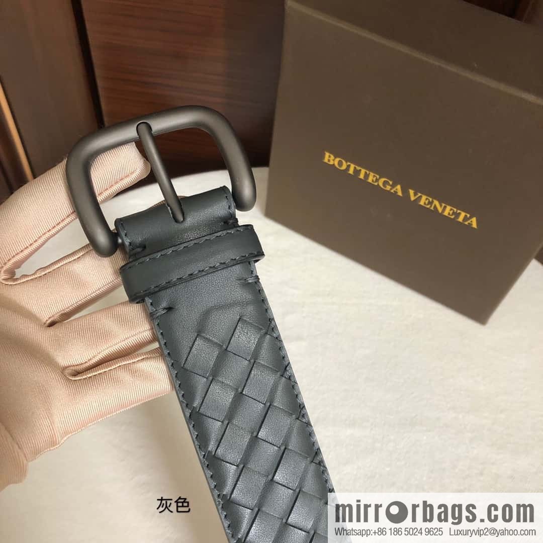 Bottega Veneta Butterfly Replica Luxury Handbag, top layer cowhide woven 3.8cm classic color pin buckle belt