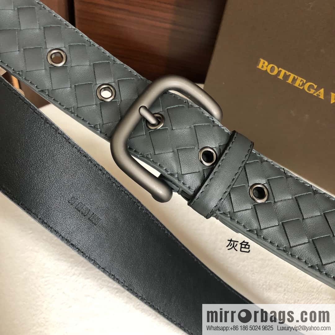 Bottega Veneta Butterfly Replica Luxury Handbag, top layer cowhide woven 3.8cm classic color pin buckle belt