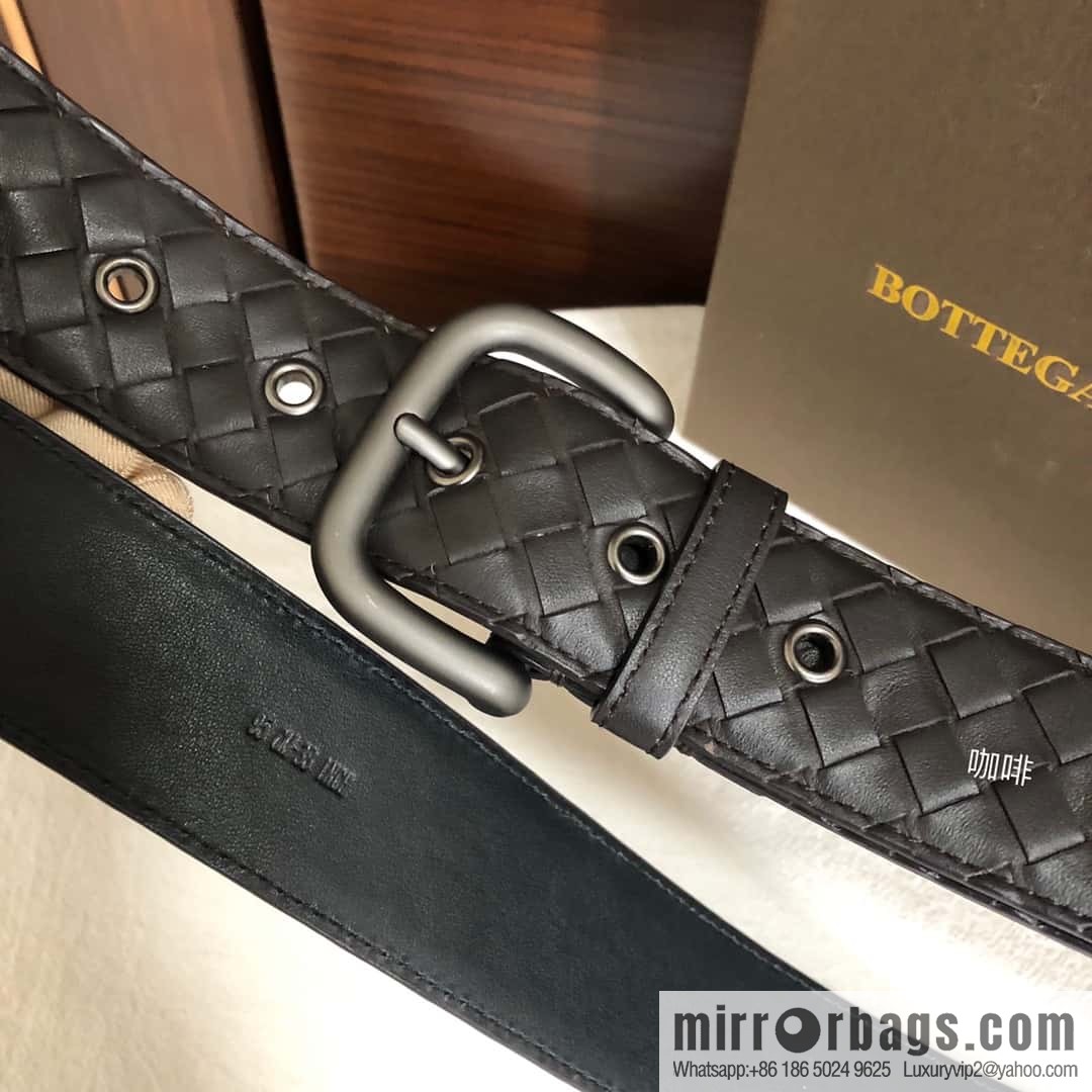 Bottega Veneta Butterfly Replica Luxury Handbag, top layer cowhide woven 3.8cm classic color pin buckle belt