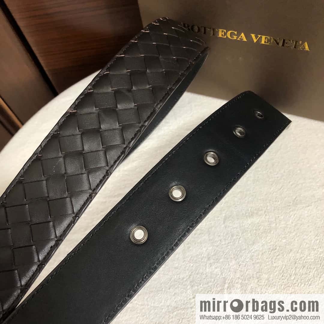 Bottega Veneta Butterfly Replica Luxury Handbag, top layer cowhide woven 3.8cm classic color pin buckle belt