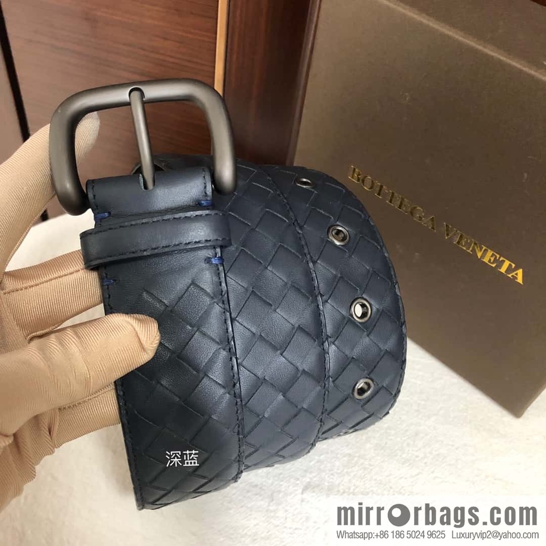 Bottega Veneta Butterfly Replica Luxury Handbag, top layer cowhide woven 3.8cm classic color pin buckle belt