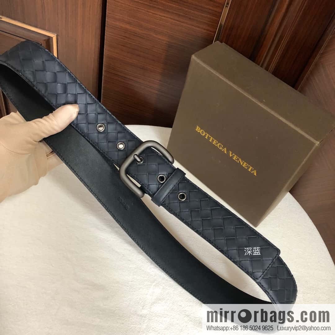 Bottega Veneta Butterfly Replica Luxury Handbag, top layer cowhide woven 3.8cm classic color pin buckle belt