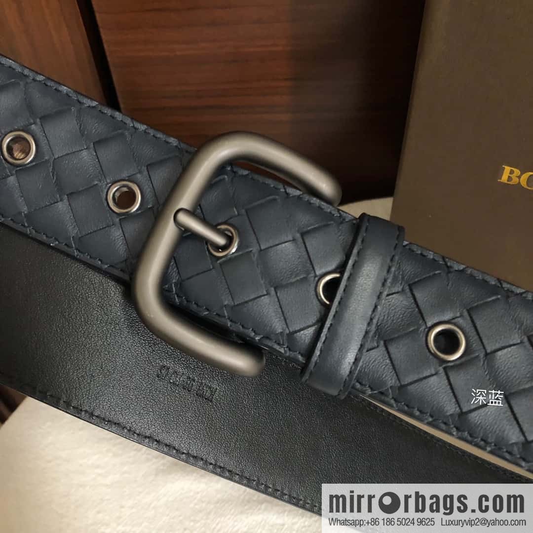 Bottega Veneta Butterfly Replica Luxury Handbag, top layer cowhide woven 3.8cm classic color pin buckle belt