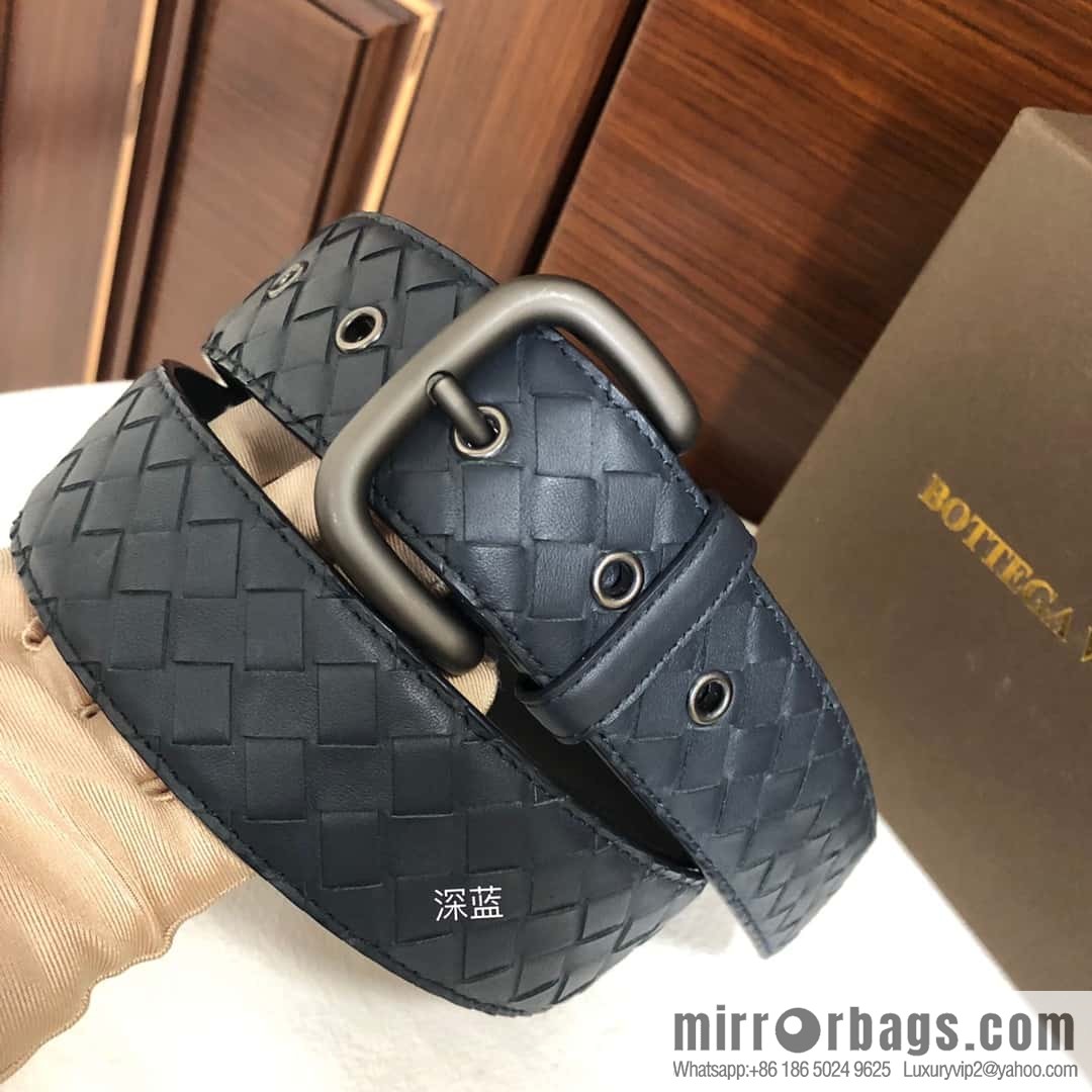 Bottega Veneta Butterfly Replica Luxury Handbag, top layer cowhide woven 3.8cm classic color pin buckle belt