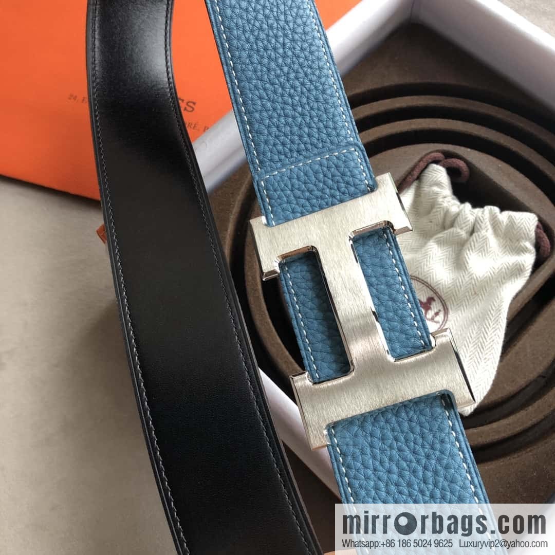 Hermes Hermes, men's 3.8cm classic stainless steel H solder joint metal buckle belt