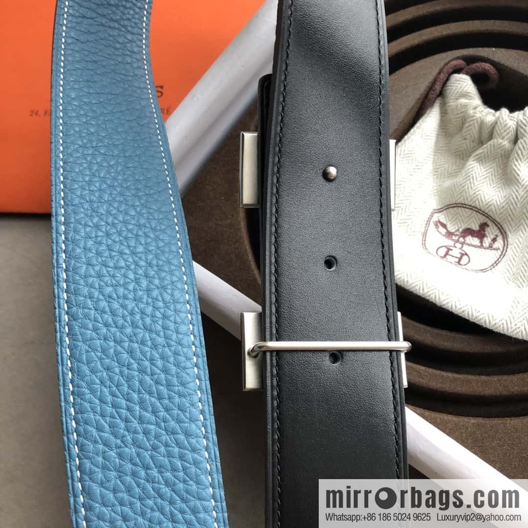 Hermes Hermes, men's 3.8cm classic stainless steel H solder joint metal buckle belt