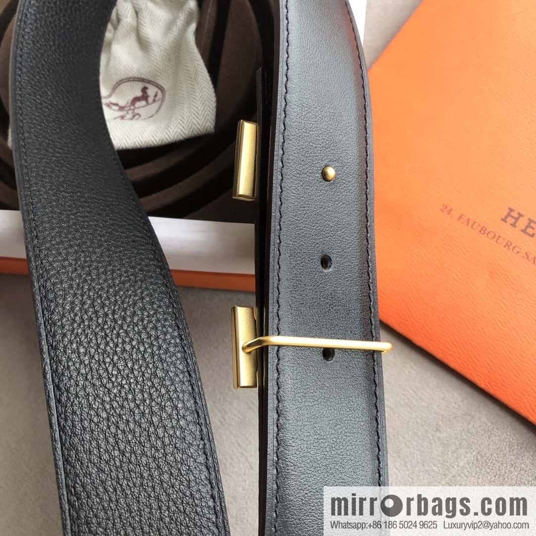 Hermes Hermes, men's 3.8cm classic stainless steel H solder joint metal buckle belt
