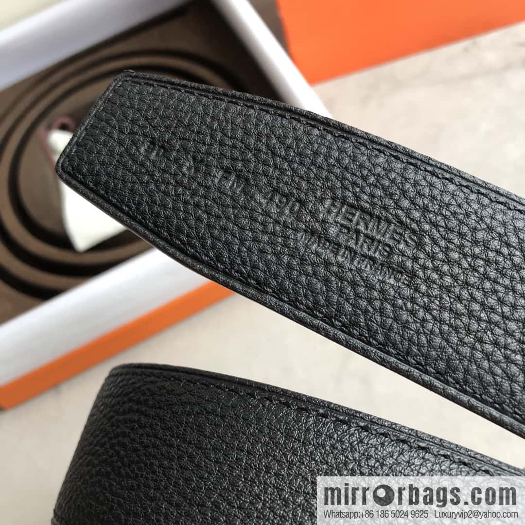Hermes Hermes, men's 3.8cm classic stainless steel H solder joint metal buckle belt