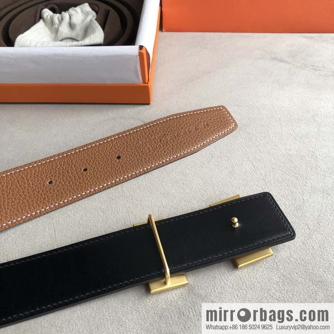 Hermes Hermes, men's 3.8cm classic stainless steel H solder joint metal buckle belt