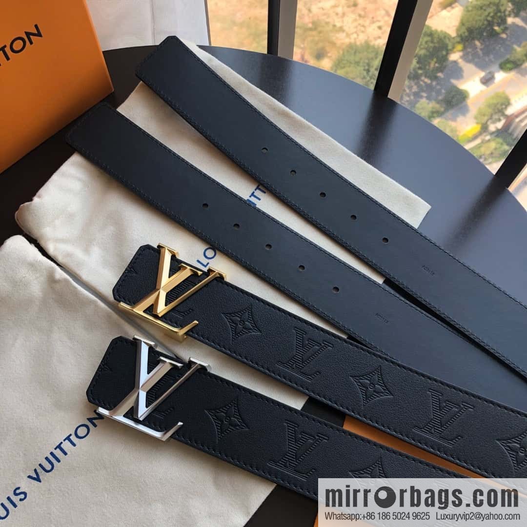 LV Louis Vuitton made in Spain embossed new presbyopia letters rhombus hardware 40MM belt