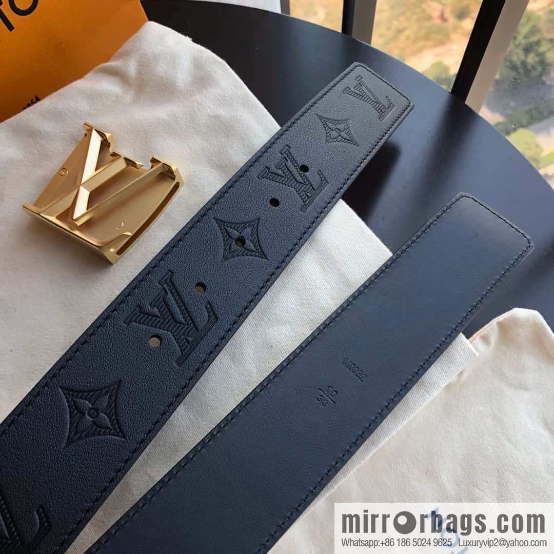 LV Louis Vuitton made in Spain embossed new presbyopia letters rhombus hardware 40MM belt