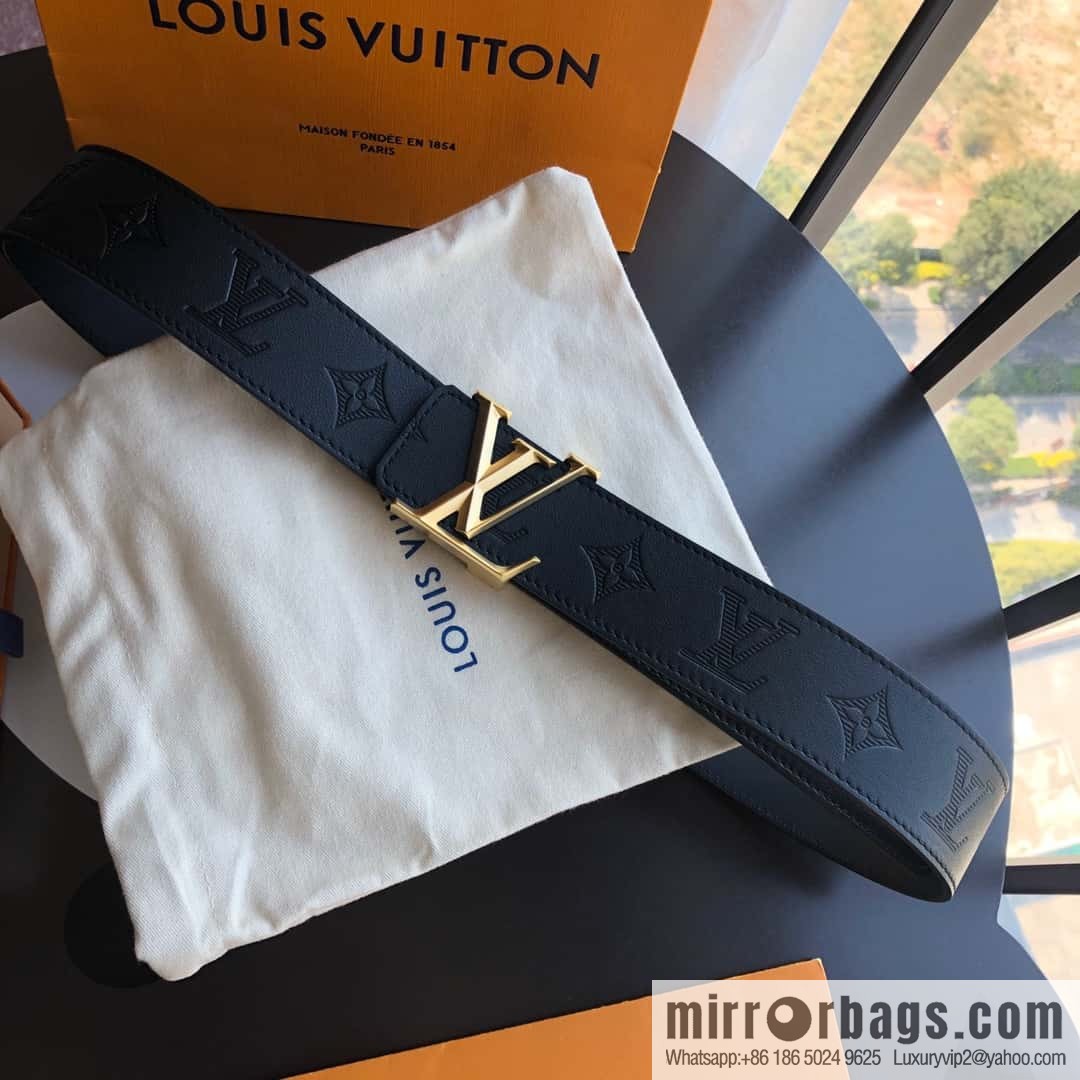 LV Louis Vuitton made in Spain embossed new presbyopia letters rhombus hardware 40MM belt