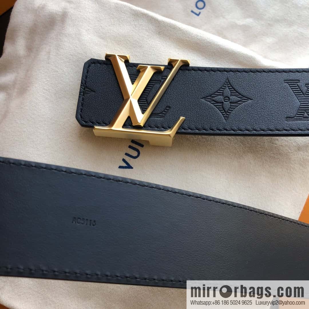 LV Louis Vuitton made in Spain embossed new presbyopia letters rhombus hardware 40MM belt