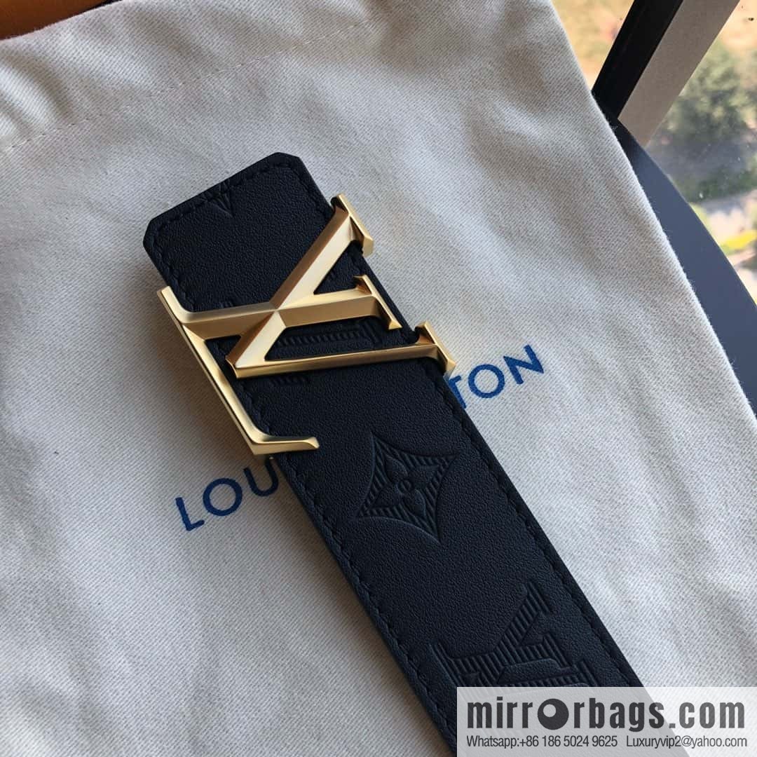 LV Louis Vuitton made in Spain embossed new presbyopia letters rhombus hardware 40MM belt