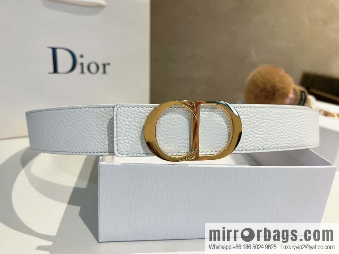 Dior, first layer cowhide belt, body double-sided CD belt