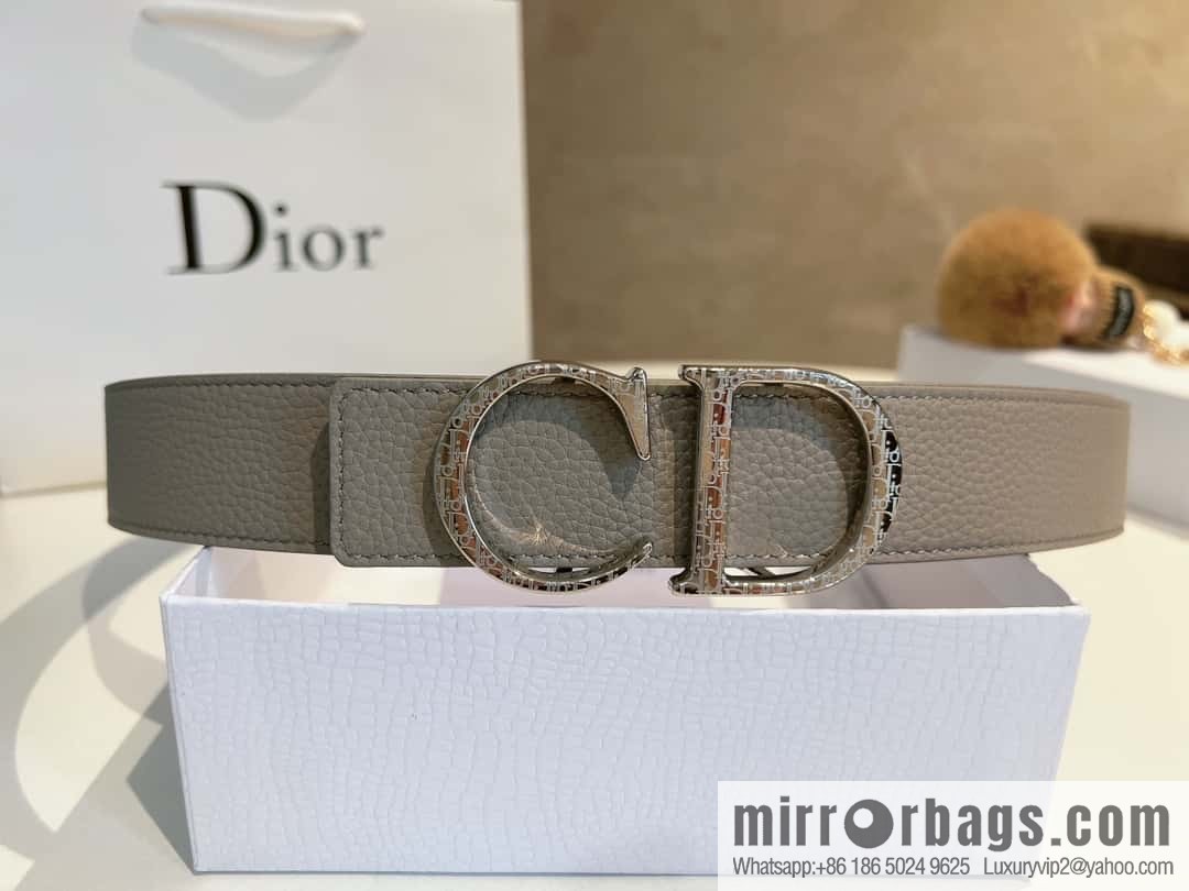 Dior, first layer cowhide belt, body double-sided CD belt
