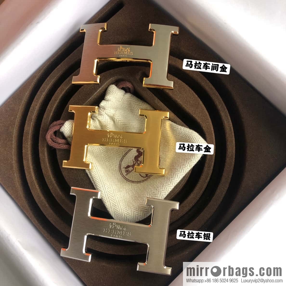 HERMES, double-sided original lychee with solder joint horse-drawn cart 3.8cm belt