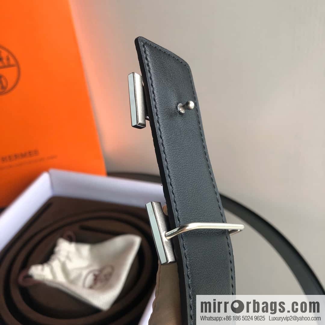 HERMES, double-sided original lychee with solder joint horse-drawn cart 3.8cm belt