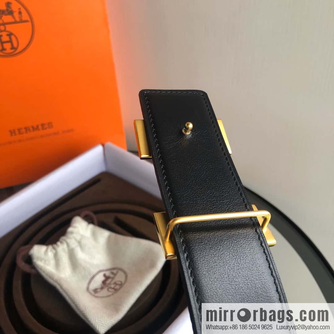 HERMES, double-sided original lychee with solder joint horse-drawn cart 3.8cm belt