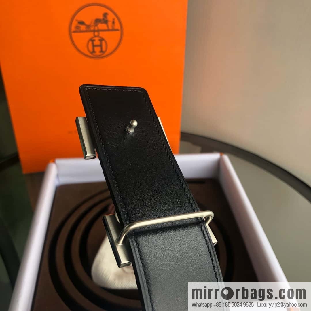 HERMES, double-sided original lychee with solder joint horse-drawn cart 3.8cm belt