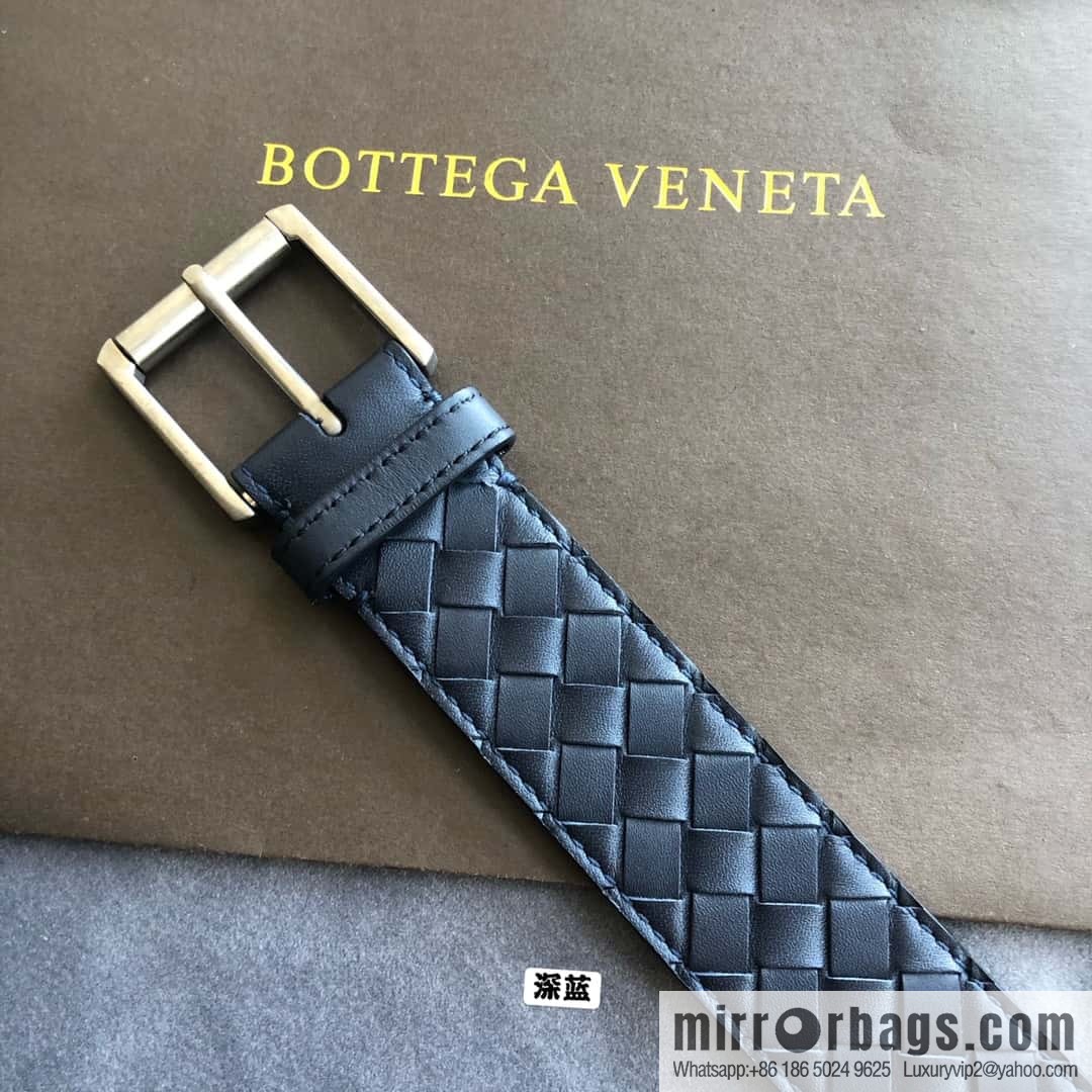 Bottega Veneta Butterfly Replica Luxury Handbag, Men's Handwoven First Layer Cowhide Needle Buckle Belt 3.5cm