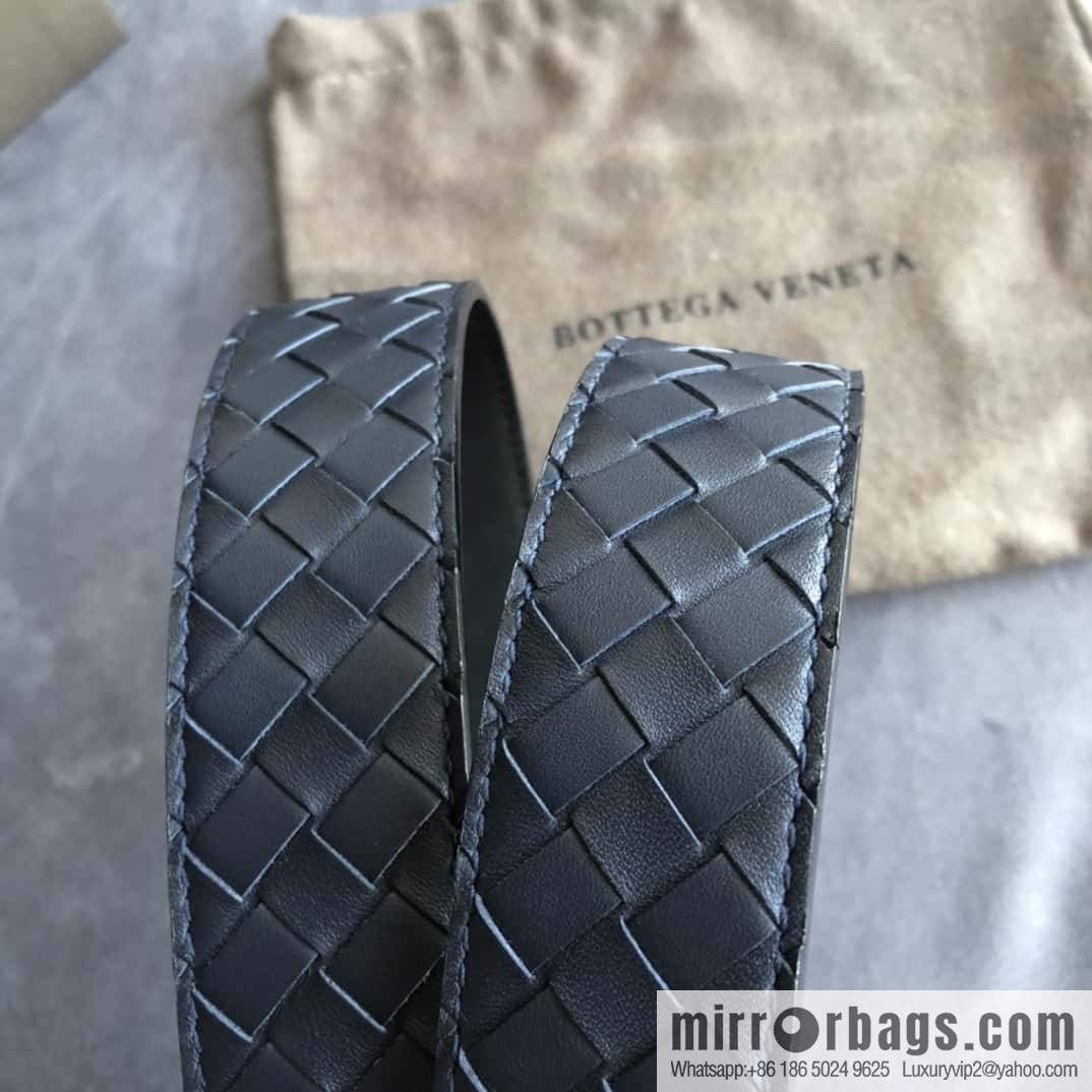 Bottega Veneta Butterfly Replica Luxury Handbag, Men's Handwoven First Layer Cowhide Needle Buckle Belt 3.5cm