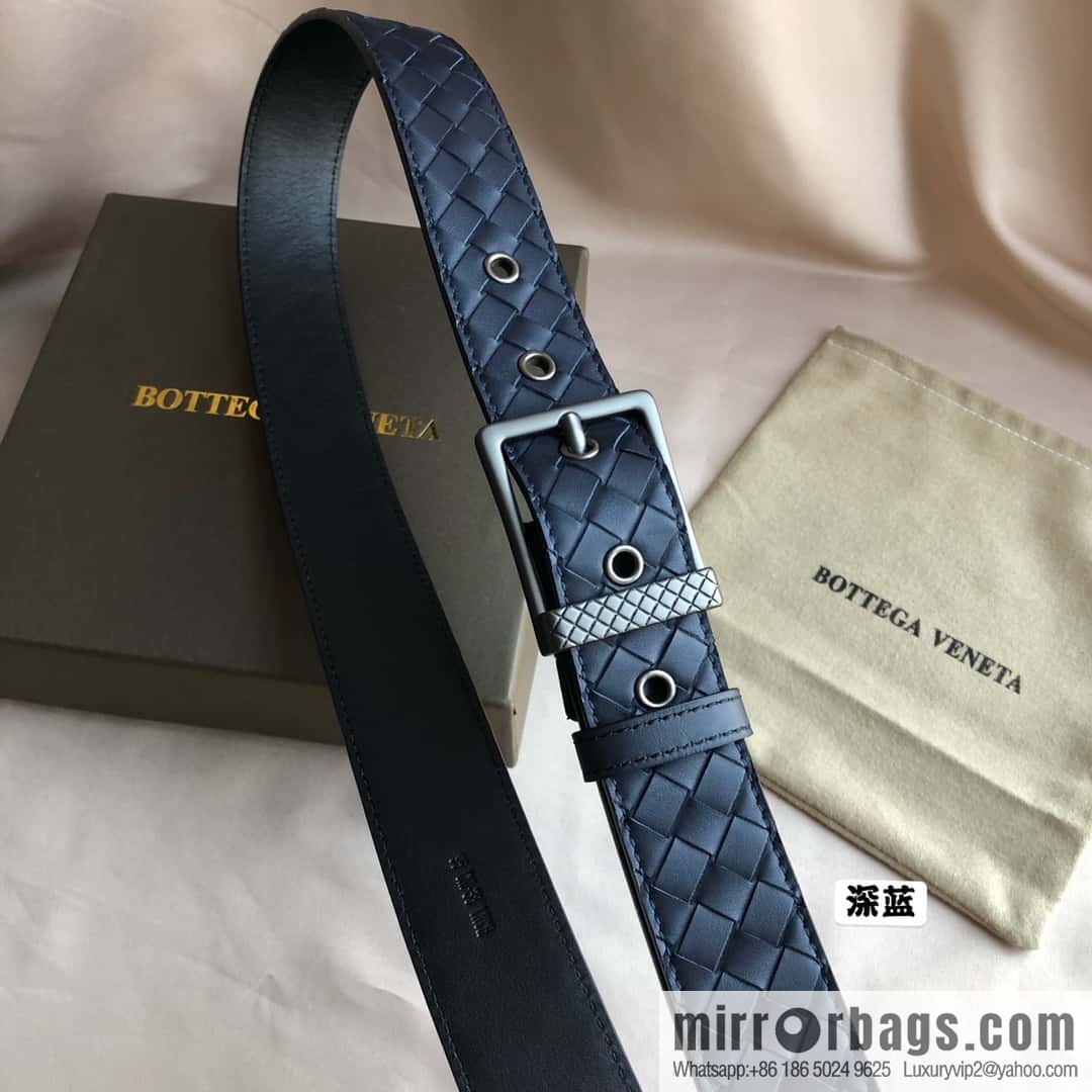 Bottega Veneta Butterfly Replica Luxury Handbag, first layer of cowhide woven, pin buckle design 3.5cm belt
