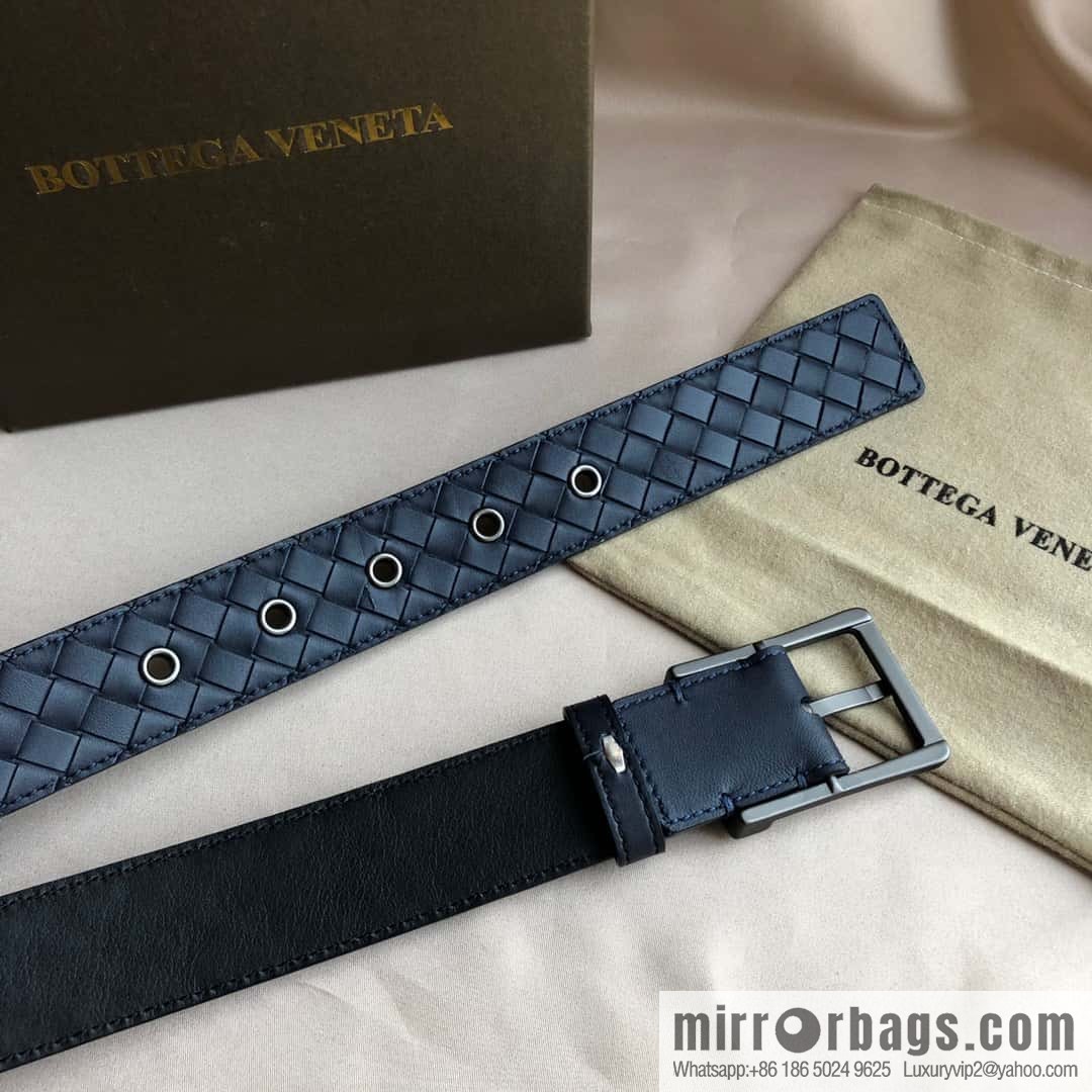 Bottega Veneta Butterfly Replica Luxury Handbag, first layer of cowhide woven, pin buckle design 3.5cm belt