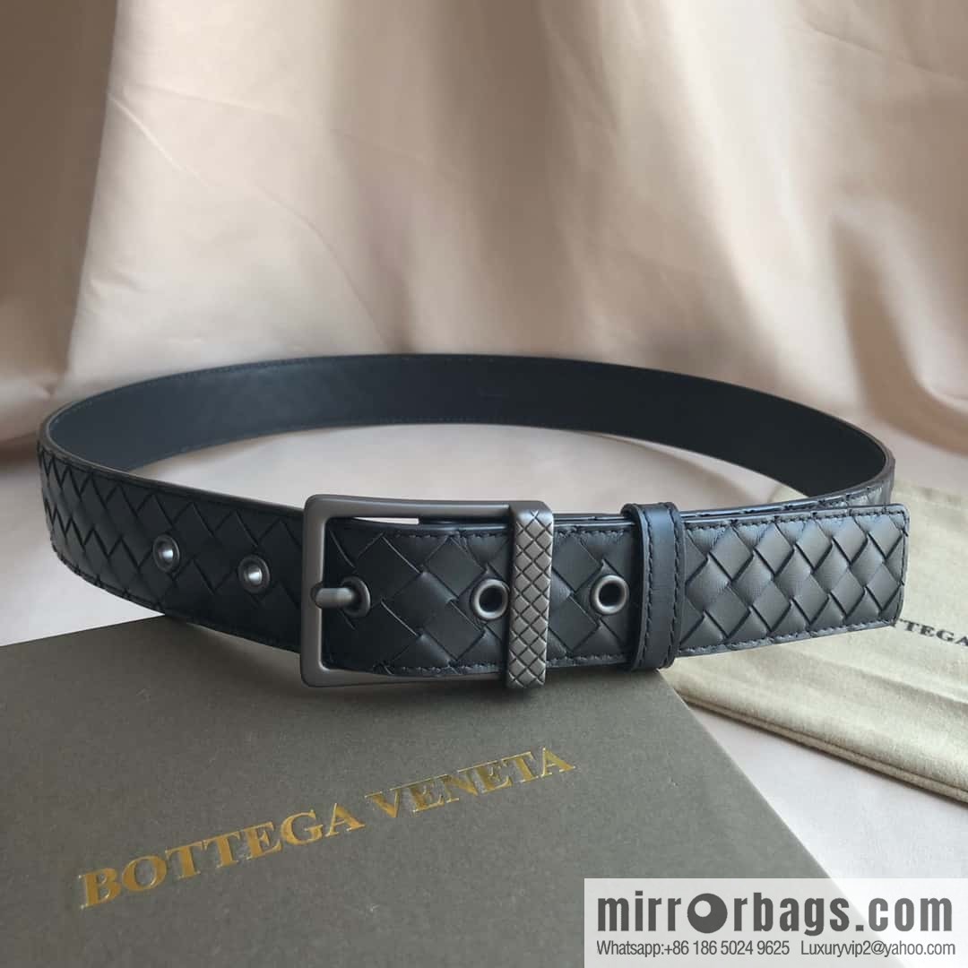 Bottega Veneta Butterfly Replica Luxury Handbag, first layer of cowhide woven, pin buckle design 3.5cm belt