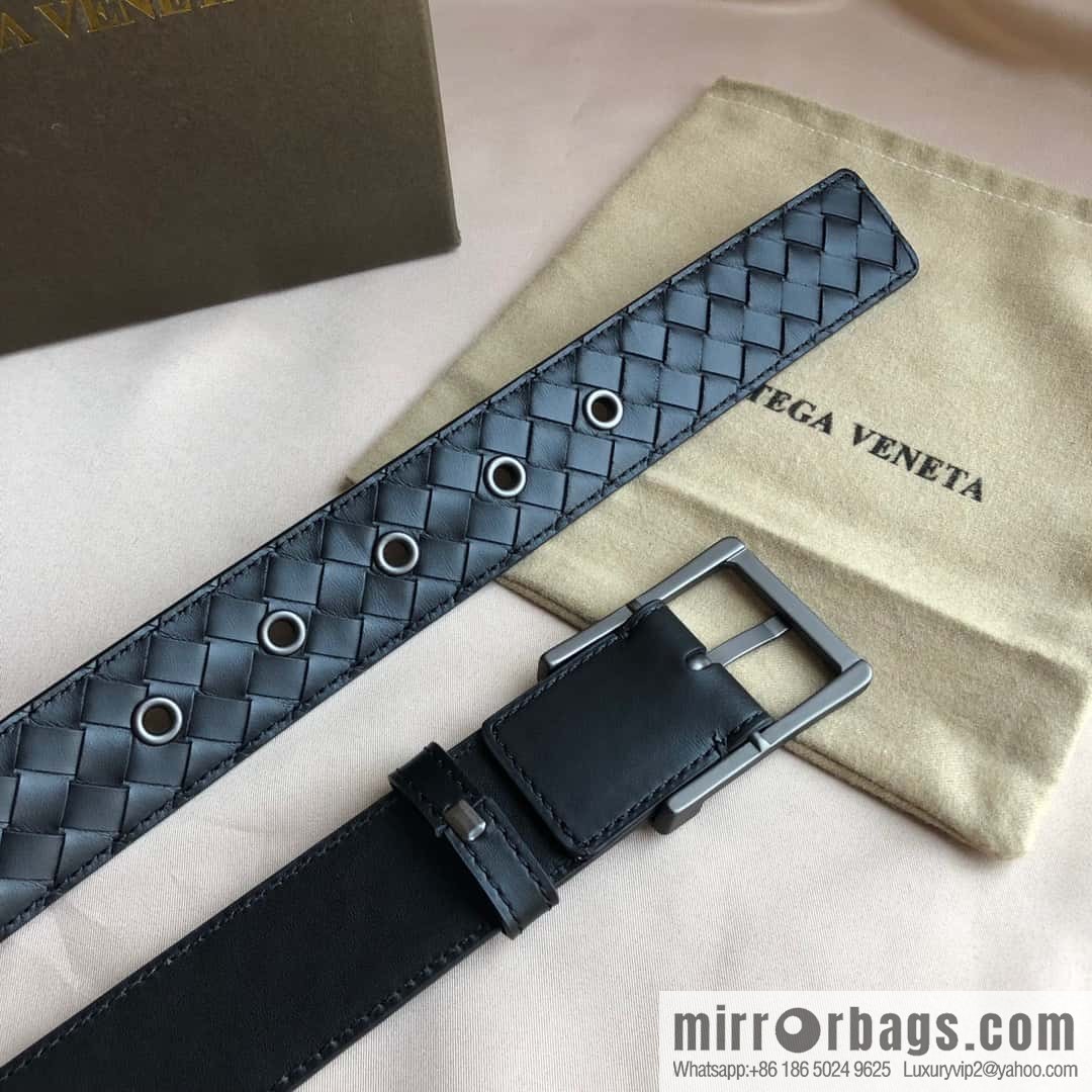 Bottega Veneta Butterfly Replica Luxury Handbag, first layer of cowhide woven, pin buckle design 3.5cm belt
