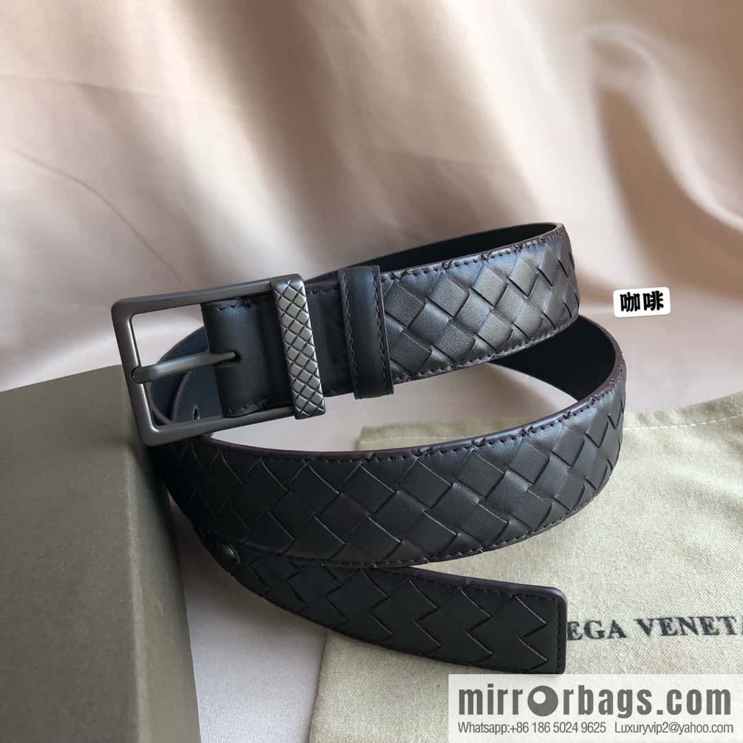 Bottega Veneta Butterfly Replica Luxury Handbag, first layer of cowhide woven, pin buckle design 3.5cm belt