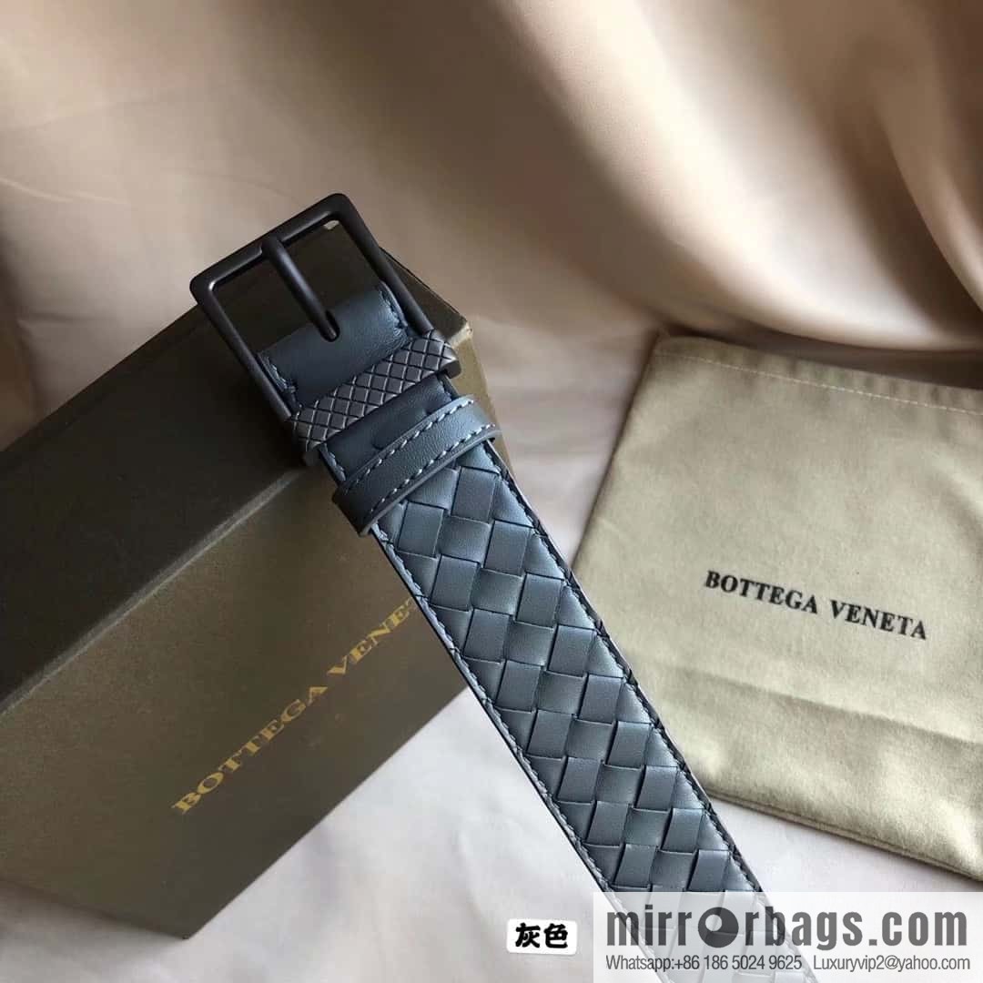 Bottega Veneta Butterfly Replica Luxury Handbag, first layer of cowhide woven, pin buckle design 3.5cm belt