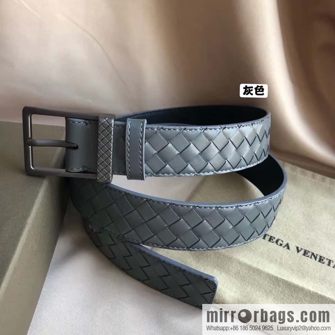 Bottega Veneta Butterfly Replica Luxury Handbag, first layer of cowhide woven, pin buckle design 3.5cm belt