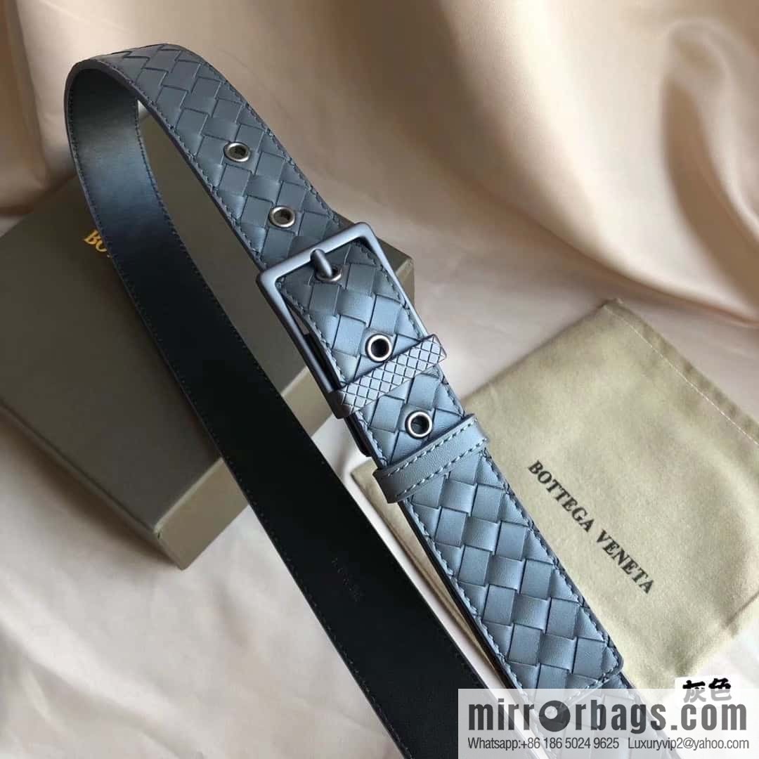 Bottega Veneta Butterfly Replica Luxury Handbag, first layer of cowhide woven, pin buckle design 3.5cm belt