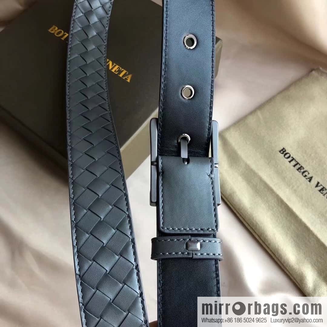 Bottega Veneta Butterfly Replica Luxury Handbag, first layer of cowhide woven, pin buckle design 3.5cm belt