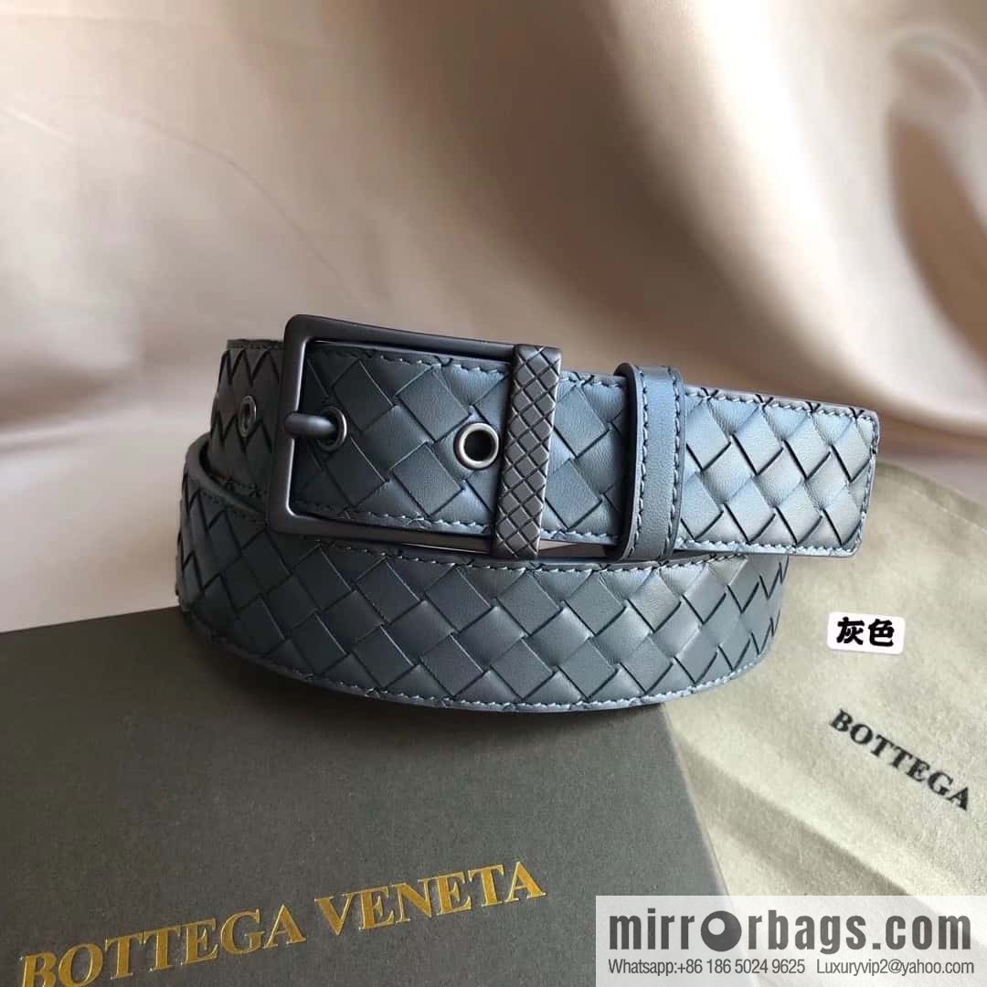 Bottega Veneta Butterfly Replica Luxury Handbag, first layer of cowhide woven, pin buckle design 3.5cm belt