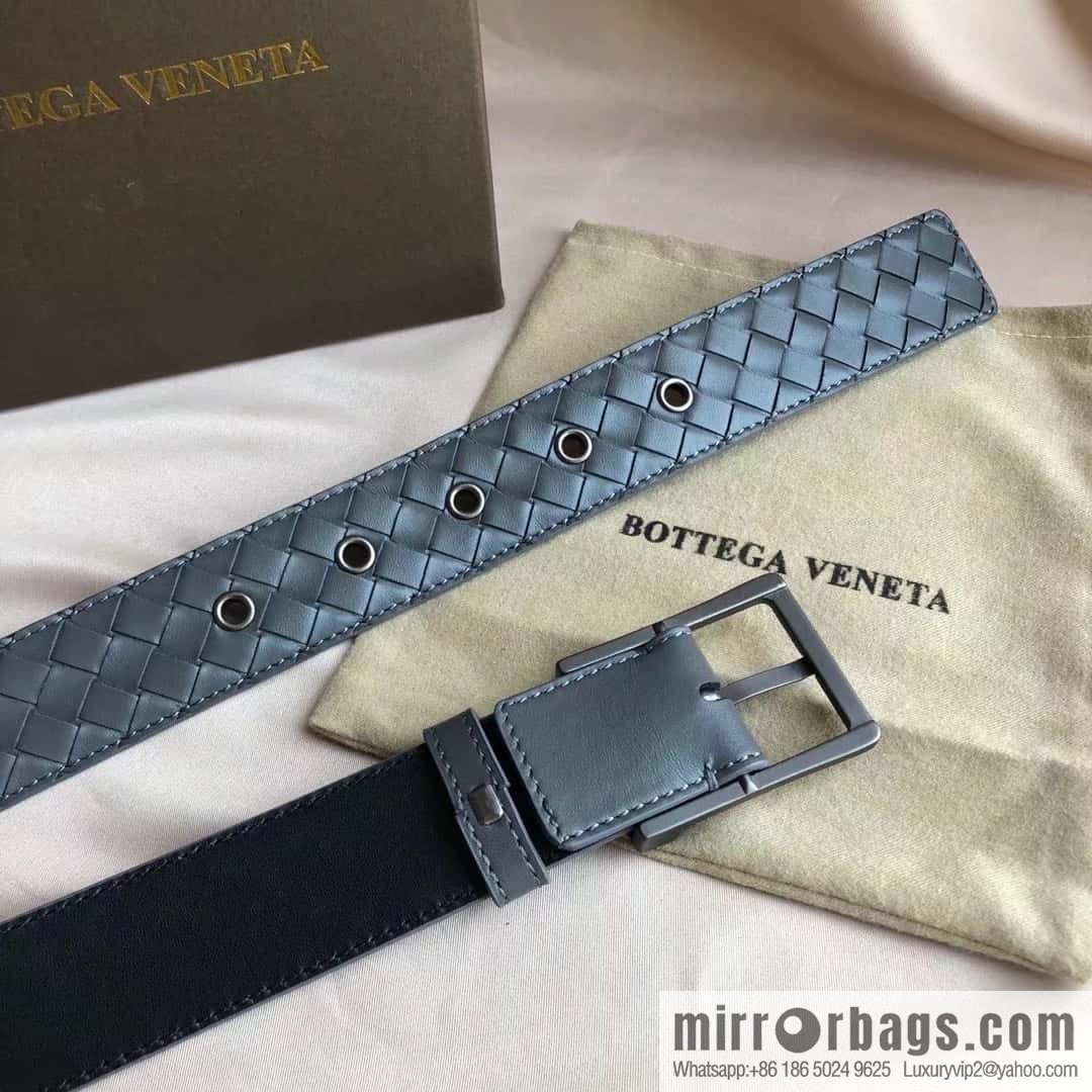 Bottega Veneta Butterfly Replica Luxury Handbag, first layer of cowhide woven, pin buckle design 3.5cm belt