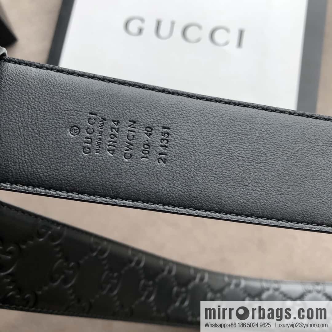 Gucci/Gucci Men's Interlocking Double G Metal Buckle Belt 4.0CM