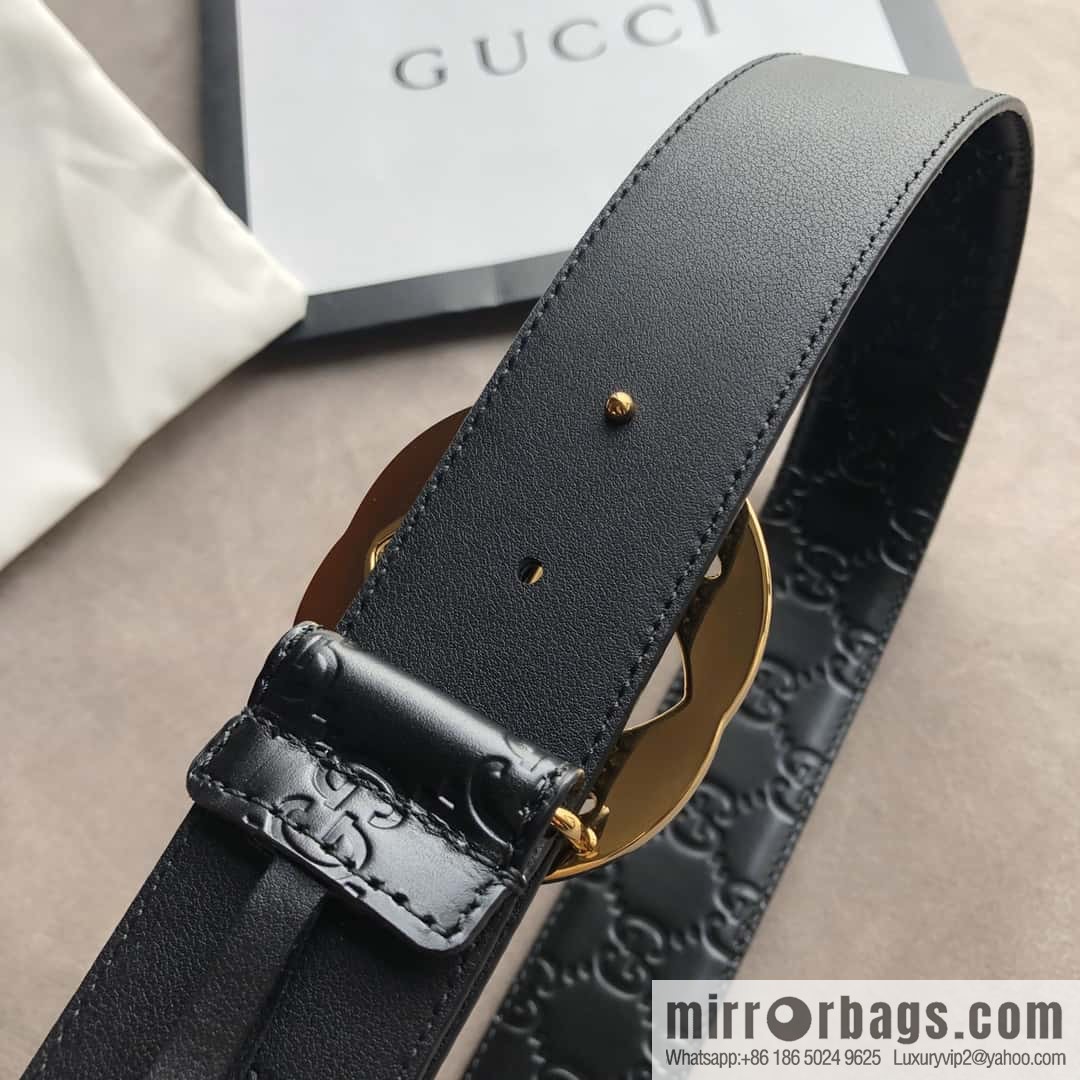 Gucci/Gucci Men's Interlocking Double G Metal Buckle Belt 4.0CM
