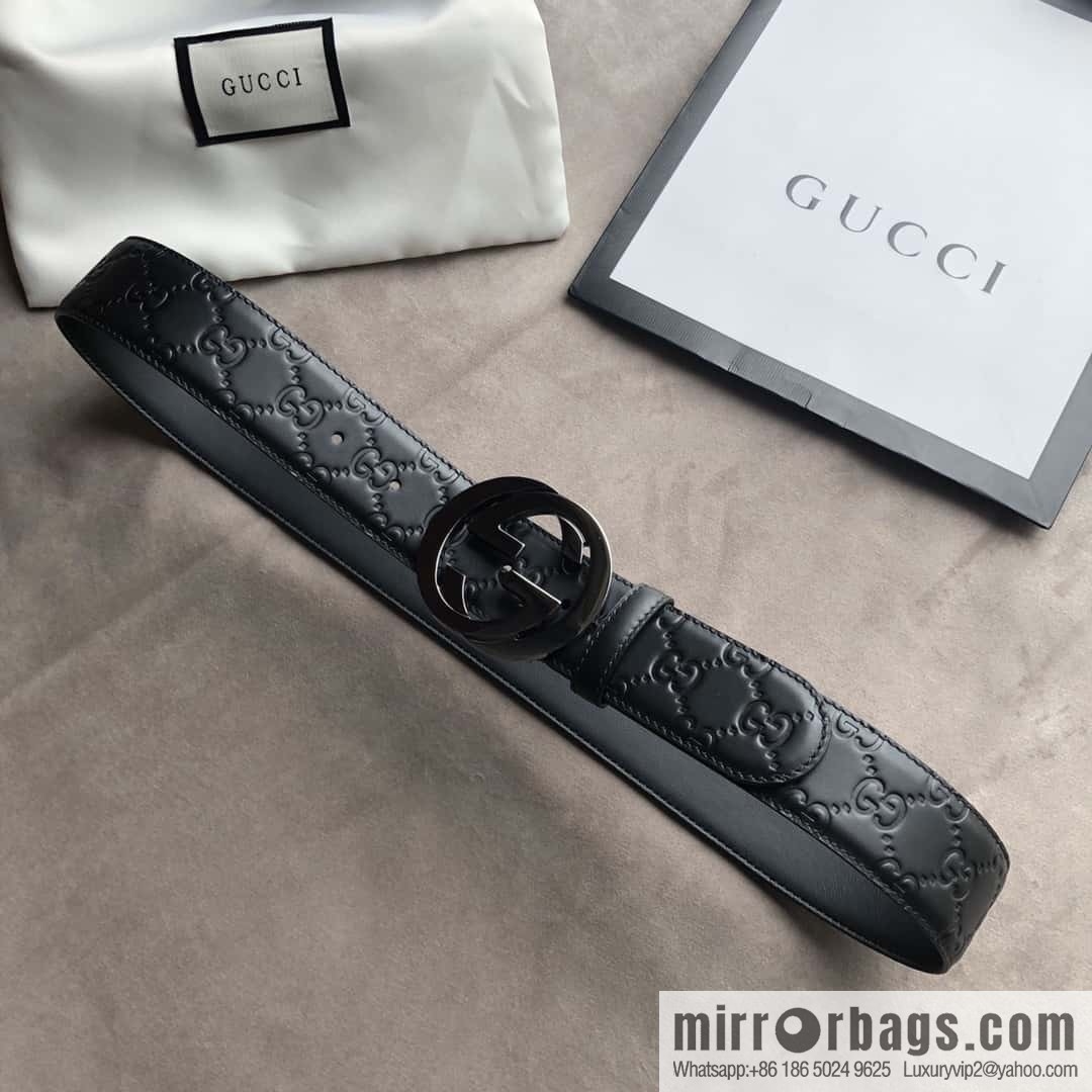 Gucci/Gucci Men's Interlocking Double G Metal Buckle Belt 4.0CM