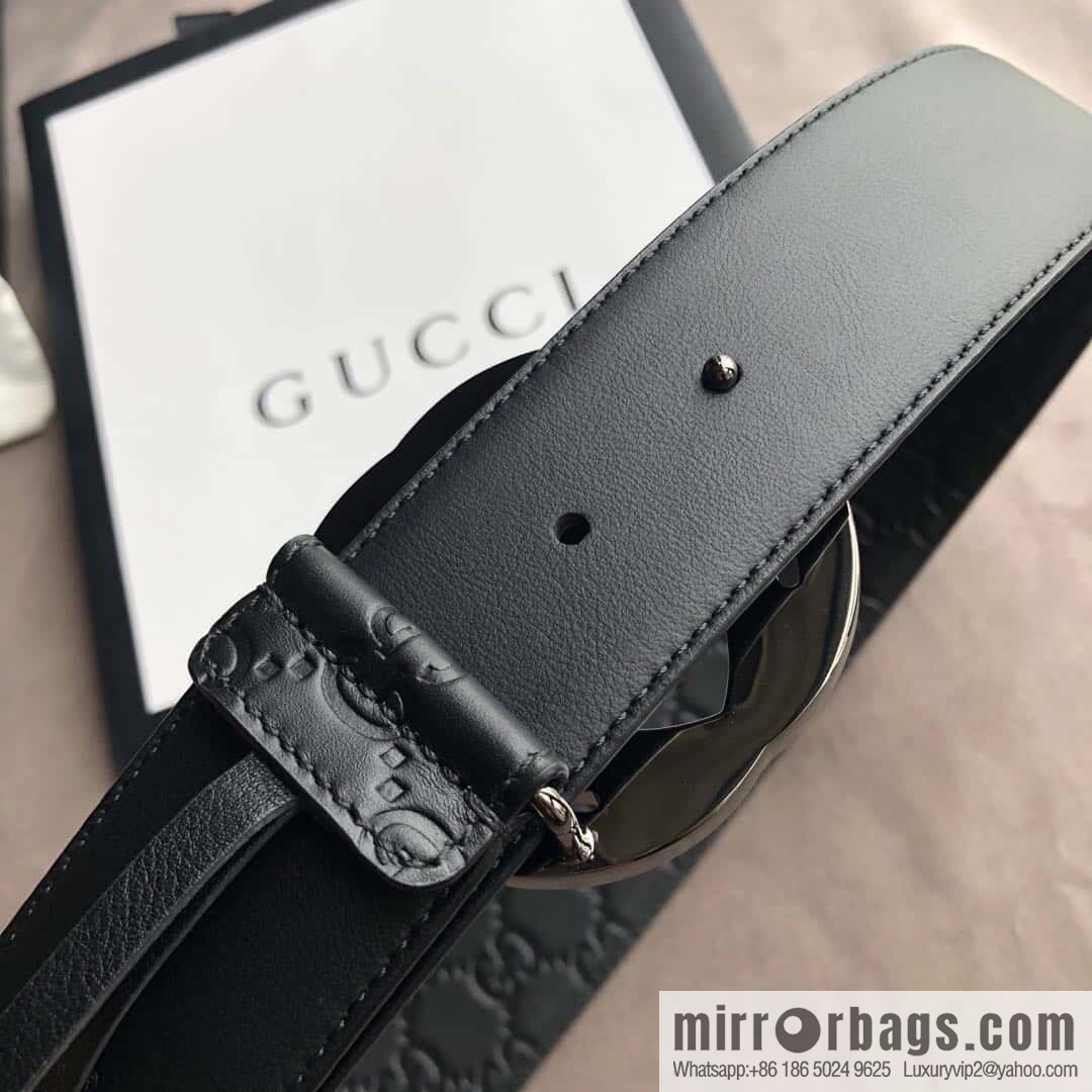 Gucci/Gucci Men's Interlocking Double G Metal Buckle Belt 4.0CM