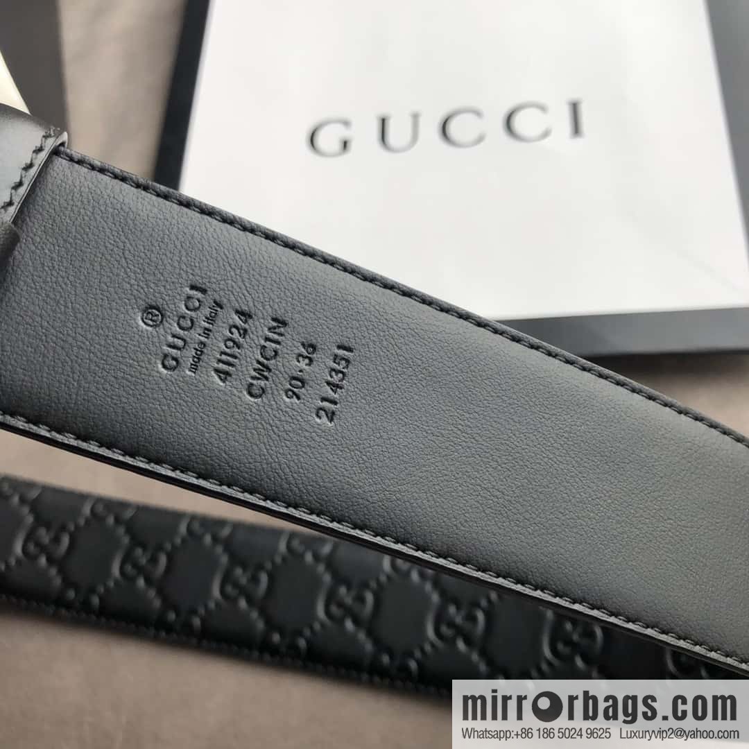Gucci/Gucci Men's Interlocking Double G Metal Buckle Belt 4.0CM