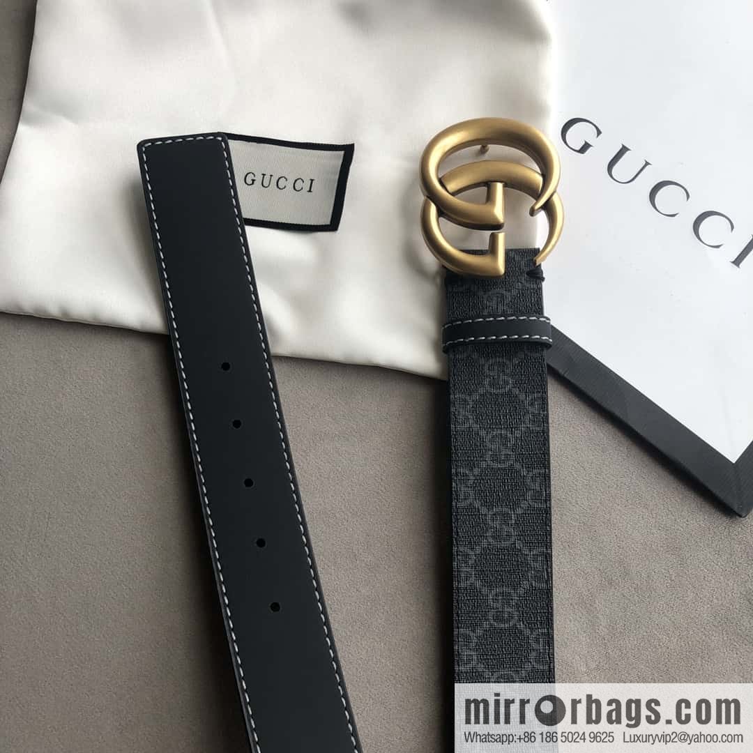 GUCCI double G letter interwoven pattern, double G buckle, first layer cowhide belt 4.0CM
